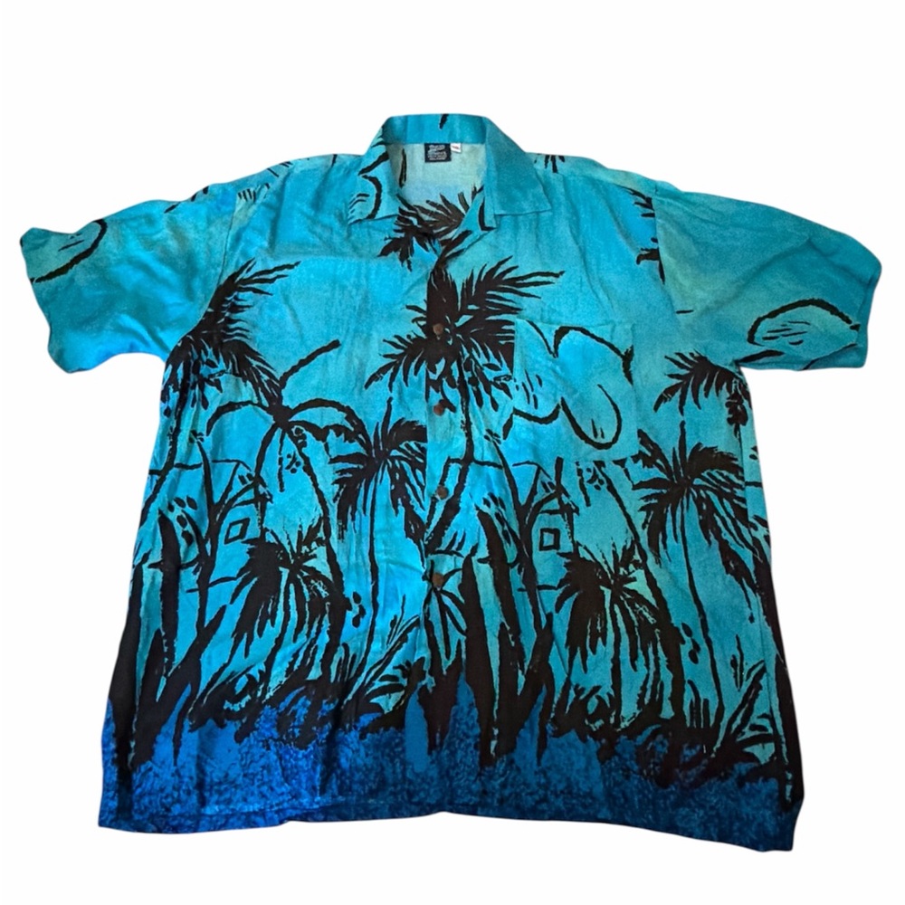 Vintage Blue Wave Hawaiian shirt size XXL men’s